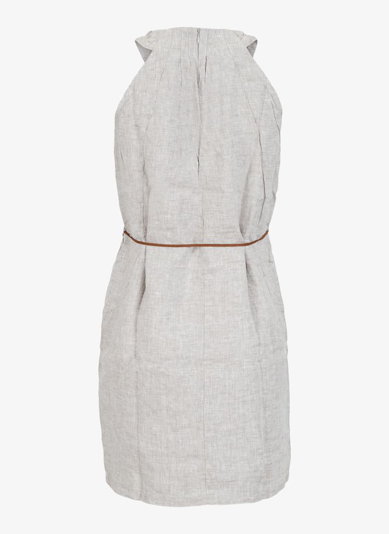 W Linen Pleated Dress W Linen Pleated Dress