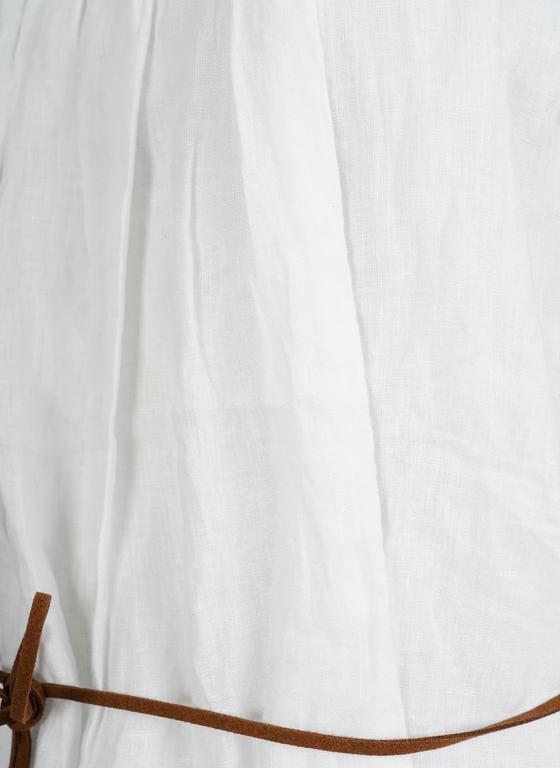 W Linen Pleated Dress W Linen Pleated Dress