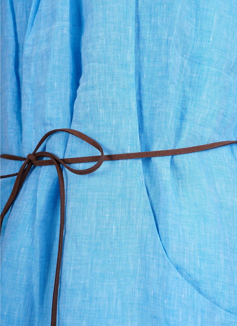 W Linen Pleated Dress W Linen Pleated Dress