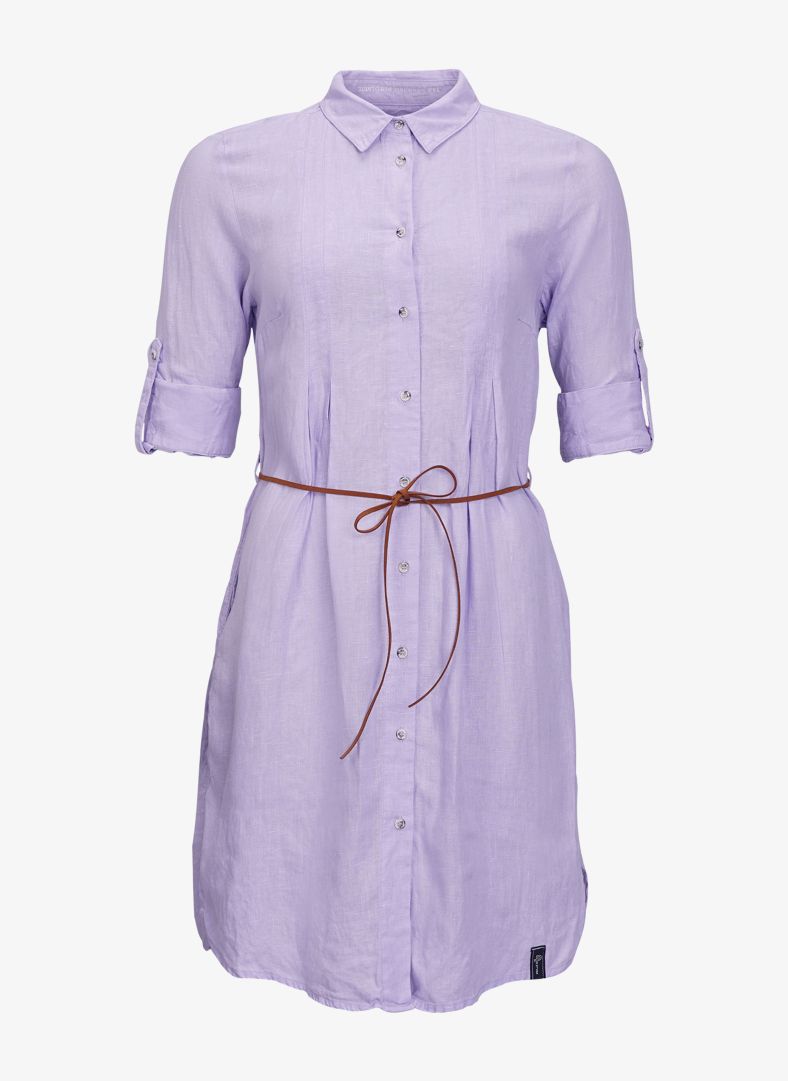 W Linen Pleat Shirt Dress W Linen Pleat Shirt Dress