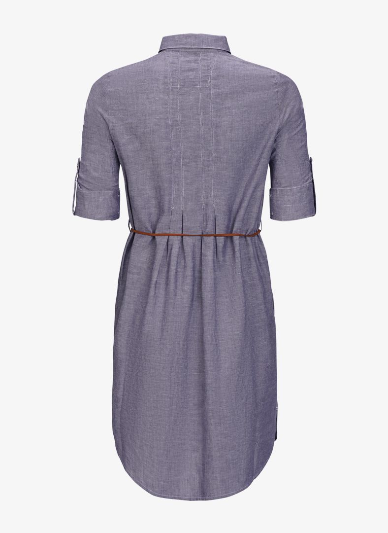 W Linen Pleat Shirt Dress W Linen Pleat Shirt Dress