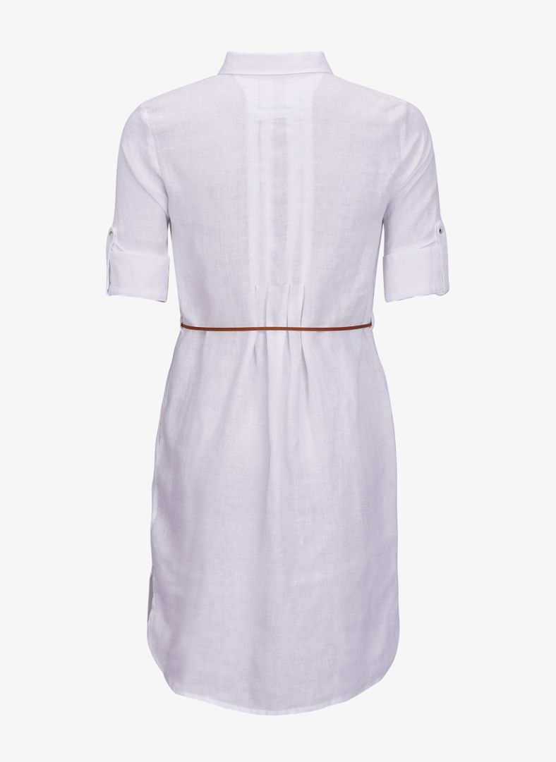 W Linen Pleat Shirt Dress W Linen Pleat Shirt Dress