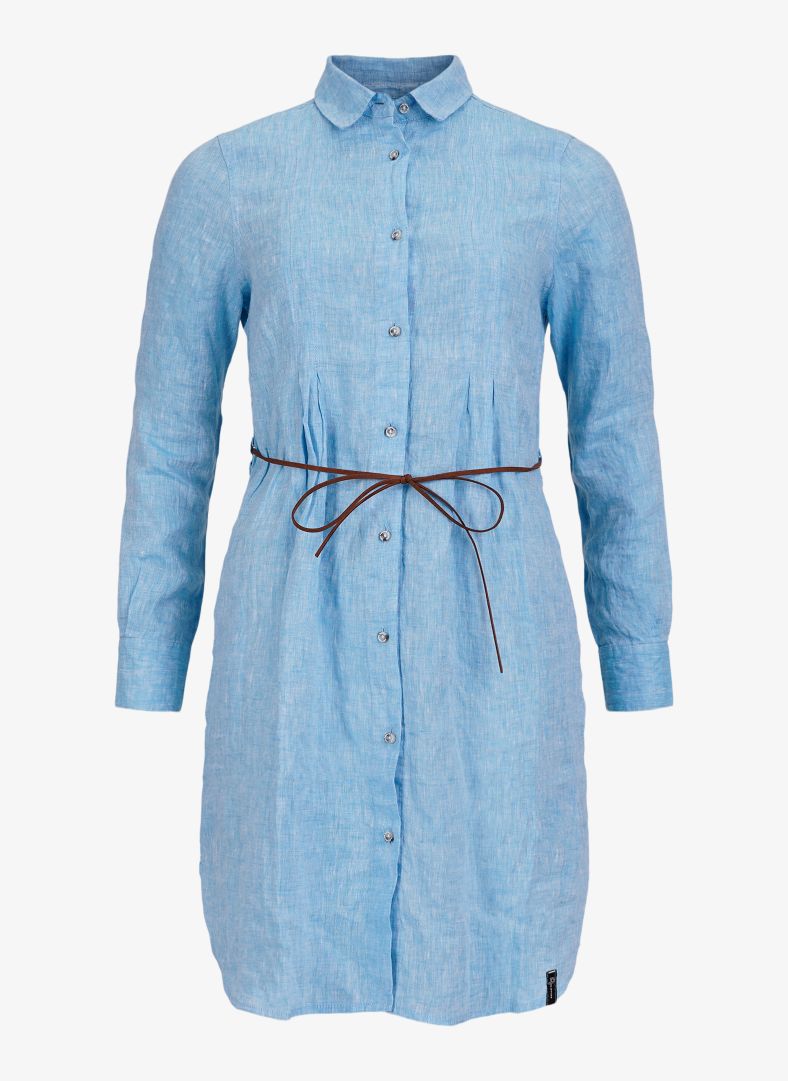 W Linen Pleat Shirt Dress W Linen Pleat Shirt Dress