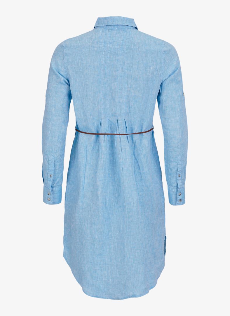 W Linen Pleat Shirt Dress W Linen Pleat Shirt Dress