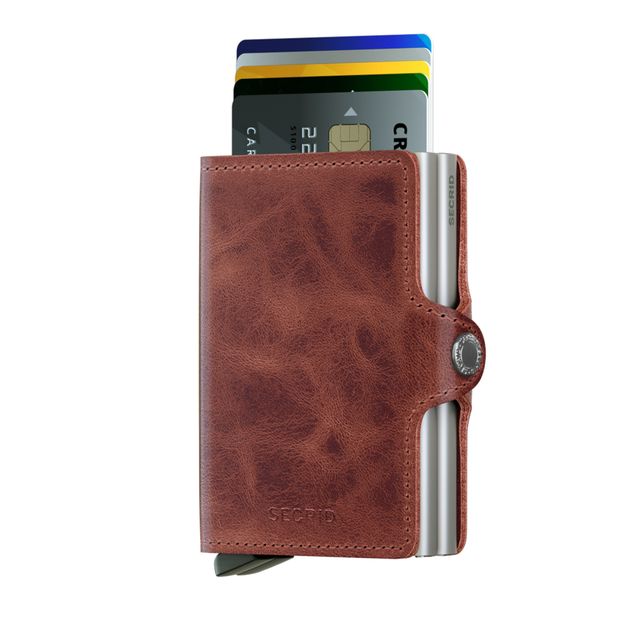 Secrid Twinwallet Vintage plånbok i skinn och metall 