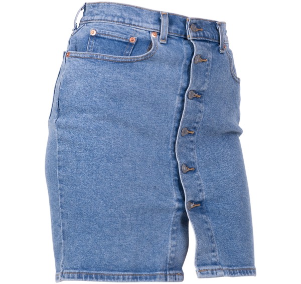 levi's button thru mom skirt