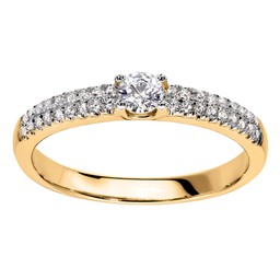 Diamantring i 18K guld
