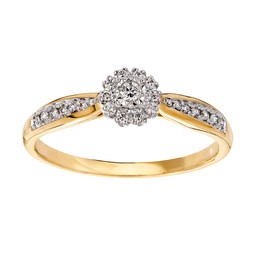 Diamantring i 18K guld
