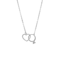 Halsband i äkta silver med ett hjärta Halsband i äkta silver med ett hjärta