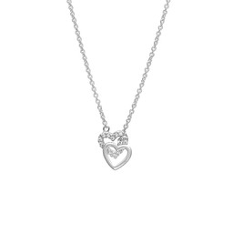 Halsband i äkta silver justerbar med hjärtan Halsband i äkta silver justerbar med hjärtan