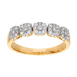 Diamantring i 18K guld med flera diamanter Diamantring i 18K guld med flera diamanter