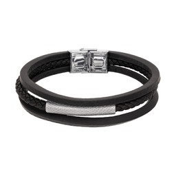 Armband i stål och läder