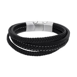 Armband i stål och läder