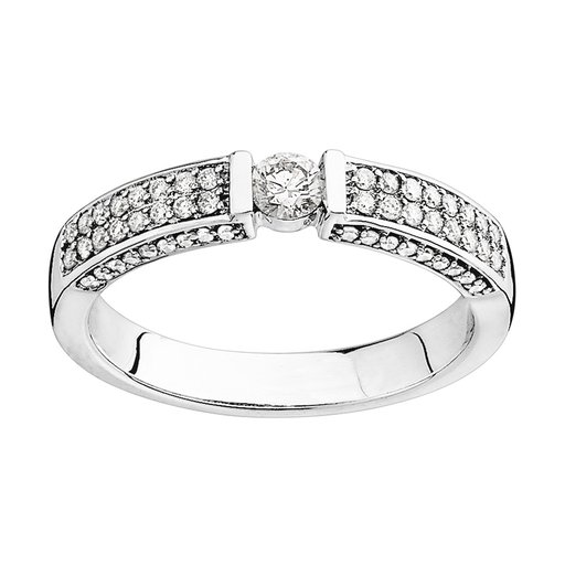 Diamantring i 18K guld