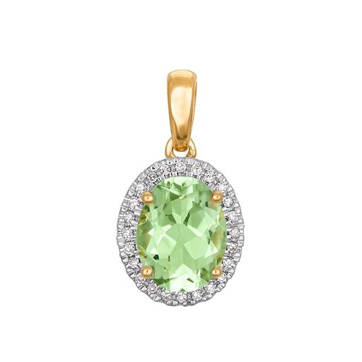 Diamanthänge i 18K guld med peridot