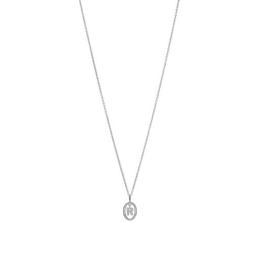 Halsband i äkta silver bokstav R