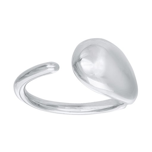 Ring i äkta silver dropformad