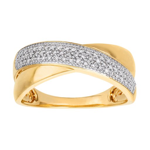 Diamantring i 18K guld med flera diamanter