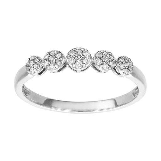 Diamantring i 18K guld med flera diamanter