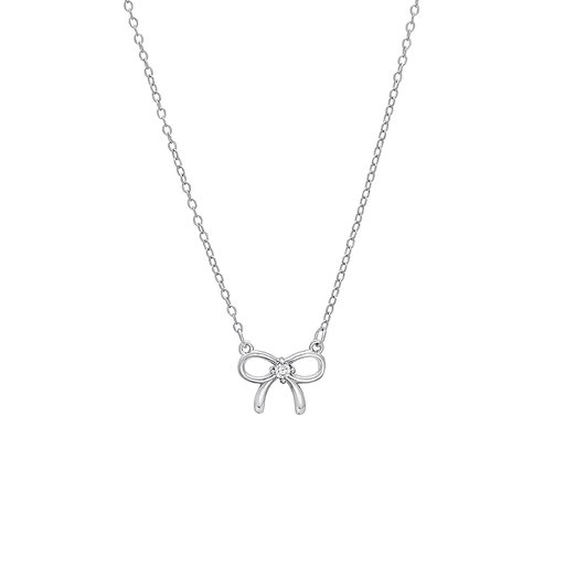 Halsband i äkta silver med en rosett
