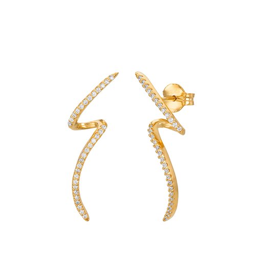 Twistade örhängen i äkta silver