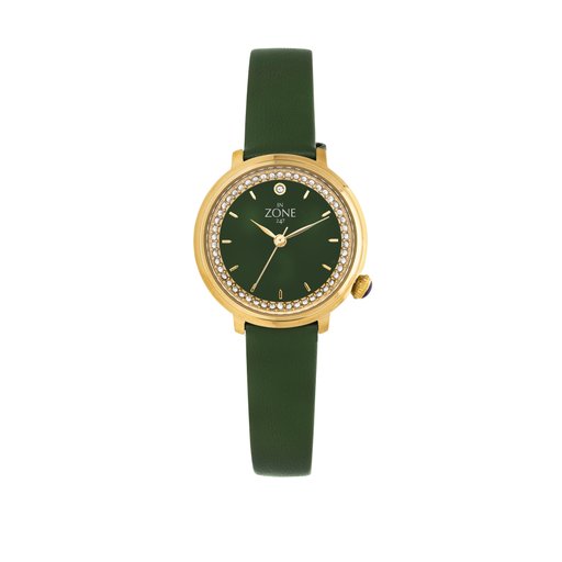 Klocka med grön pärlemor