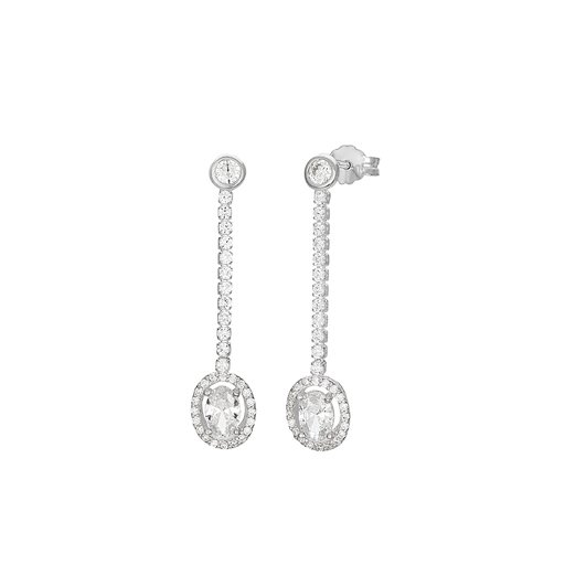 Örhängen i äkta silver med hängande stenar