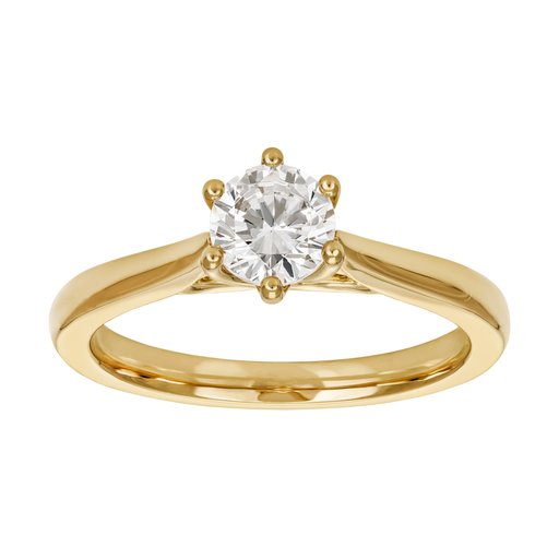 Ring med labbodlad diamant