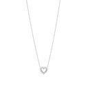 Halsband i äkta silver hjärta och kubisk zirkonia