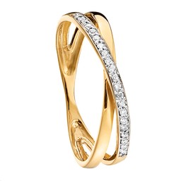 Diamantring i 18K guld
