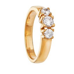 Diamantring i 18K guld