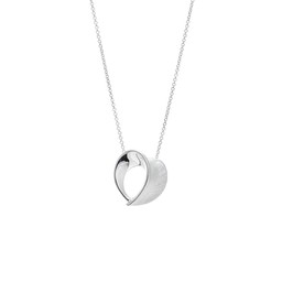 Hjärtformat halsband i äkta silver