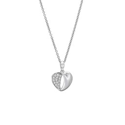 Halsband i äkta silver med hjärtformat hängsmycke
