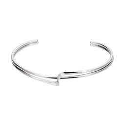 Vriden armring i äkta silver