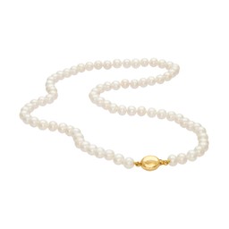 Pärlcollier i 18K guld