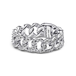 Ring i äkta silver med pansarkedja