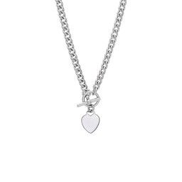 Halsband i äkta silver med hjärta