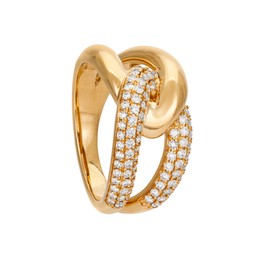 Diamantring i 18K guld med flera diamanter Diamantring i 18K guld med flera diamanter