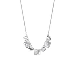 Halsband i äkta silver med kvadrater