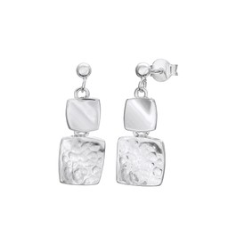 Örhängen i äkta silver med kvadrater