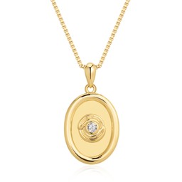 Halsband Wave Bezel Locket Halsband Wave Bezel Locket
