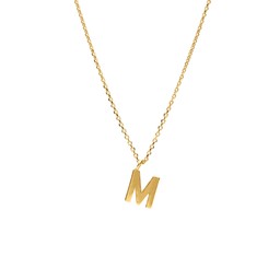 Halsband i äkta silver Bokstav M