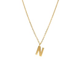 Halsband i äkta silver Bokstav N
