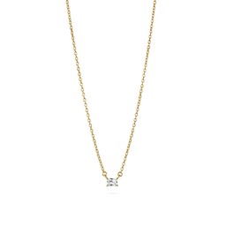 Halsband i äkta silver med baguetteformad sten Halsband i äkta silver med baguetteformad sten