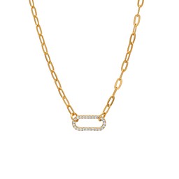 Halsband i äkta silver med paperclip