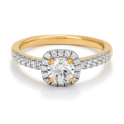 Ring med labbodlade diamanter Sirius