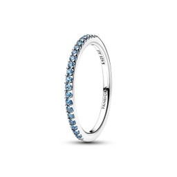 Ring i äkta silver med blå stenar