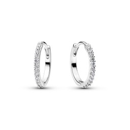 Creoler i äkta silver med kubisk zirkonia Creoler i äkta silver med kubisk zirkonia
