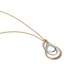 Halsband i tvåfärgat äkta silver Halsband i tvåfärgat äkta silver