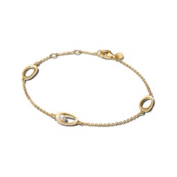 Förgyllt armband med ovaler 18 cm Förgyllt armband med ovaler 18 cm
